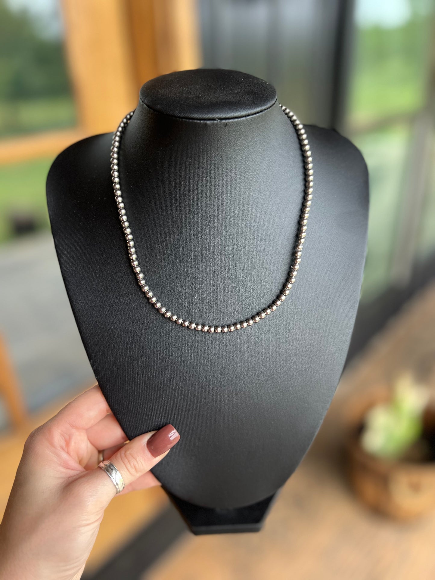 Silver Plated Pearls Necklace