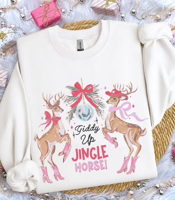 Giddy Up Jingle Horse Sweatshirt