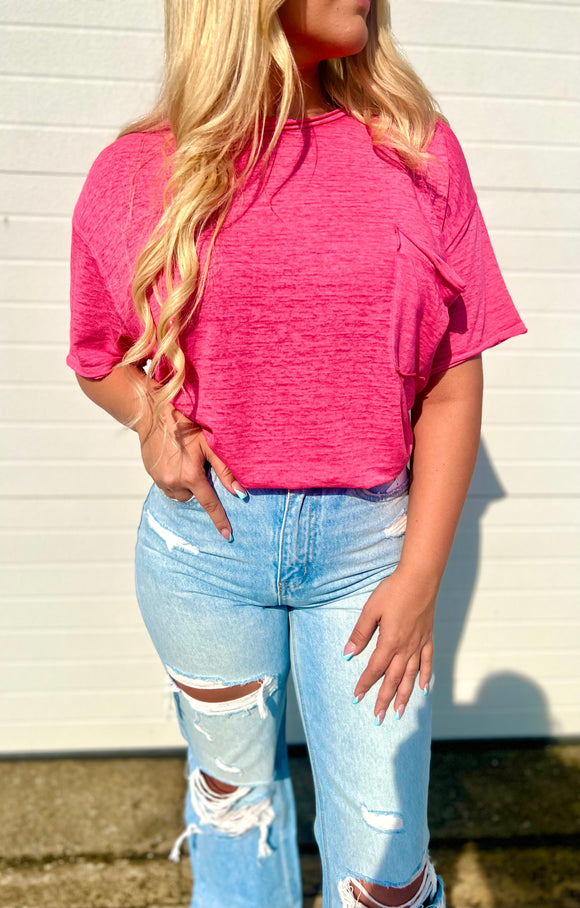 The Mel Top *Fuchsia