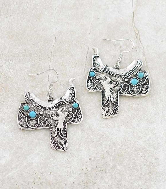 Turquoise Saddle Earrings