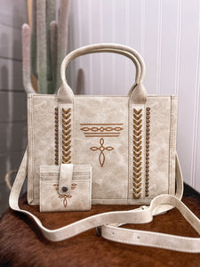 Boot Stitch Tote *Beige