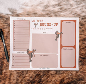 Saddle Up Daily Tear Away Planner