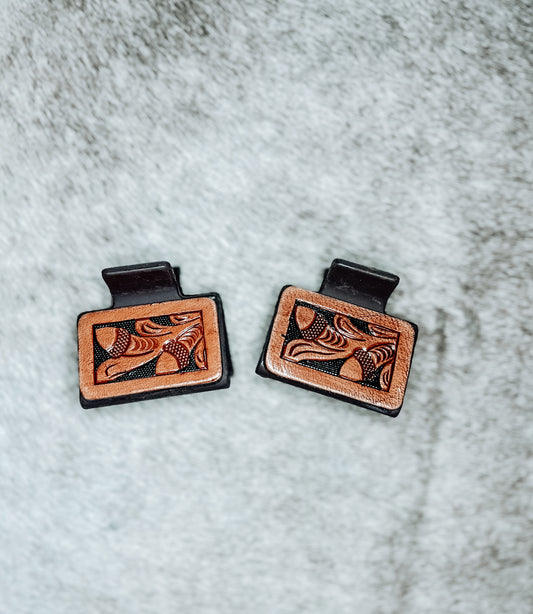 Acorn Tooled Mini Claw Clip