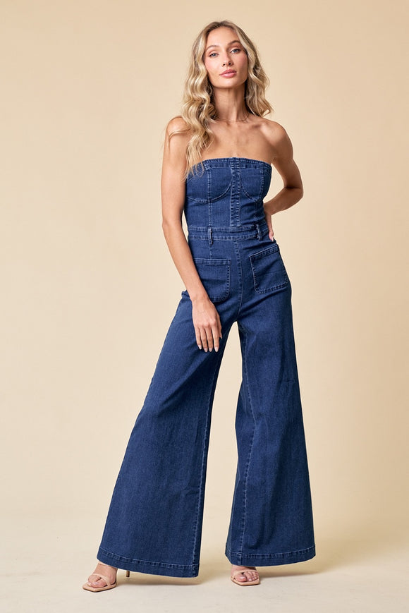 The Stampede Denim Jumpsuit *Dark Wash