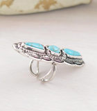 Large Turquoise Statement Ring *3 Stone