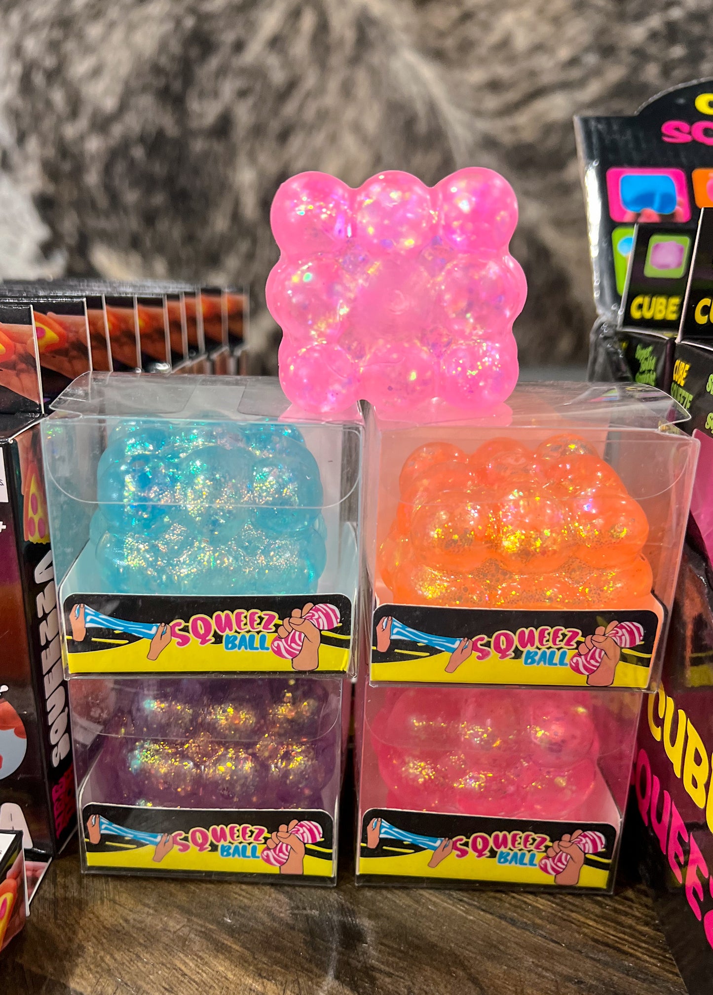 Glitter Bumpy Cube Squishy