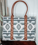 Wrangler Aztec Tote Purse- Dark Grey