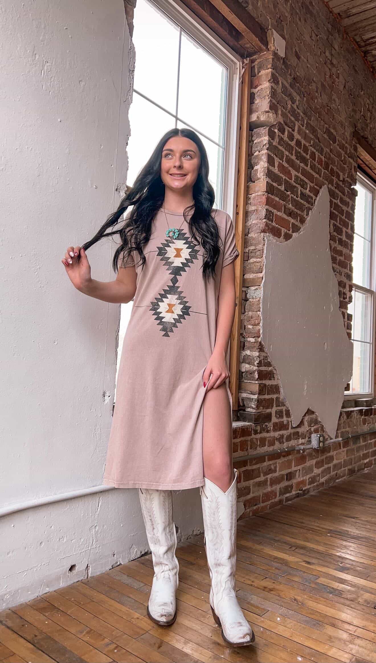 Aztec Tshirt Dress