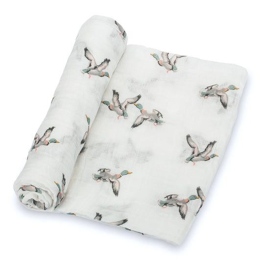 Quackin Up Mallard Duck Baby Muslin Swaddle Blanket