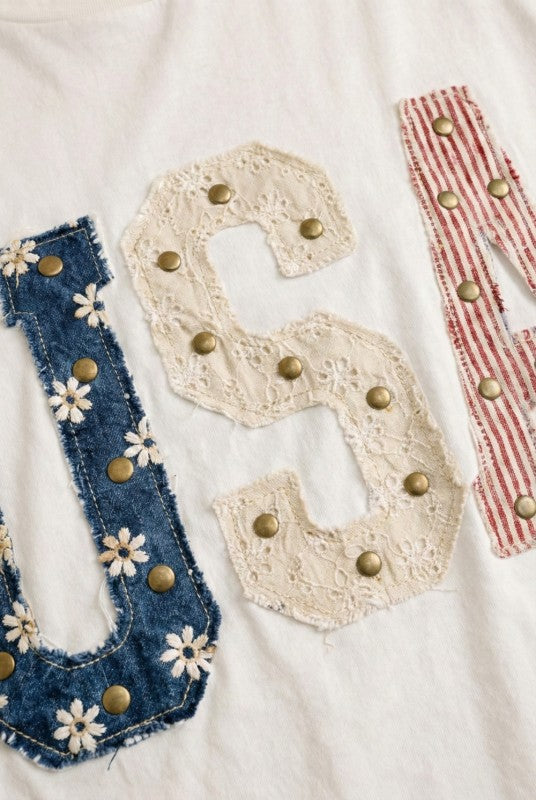 Patriotic Patchwork Tee