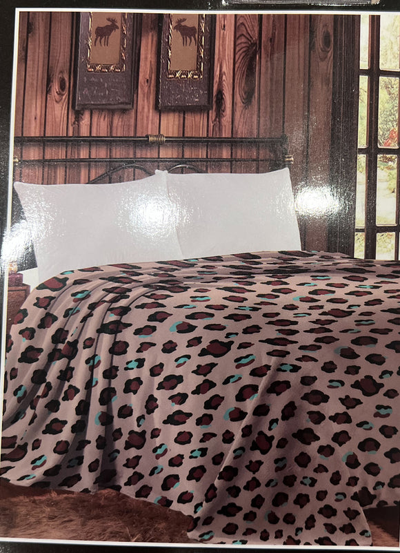 Leopard Queen Throw Blanket