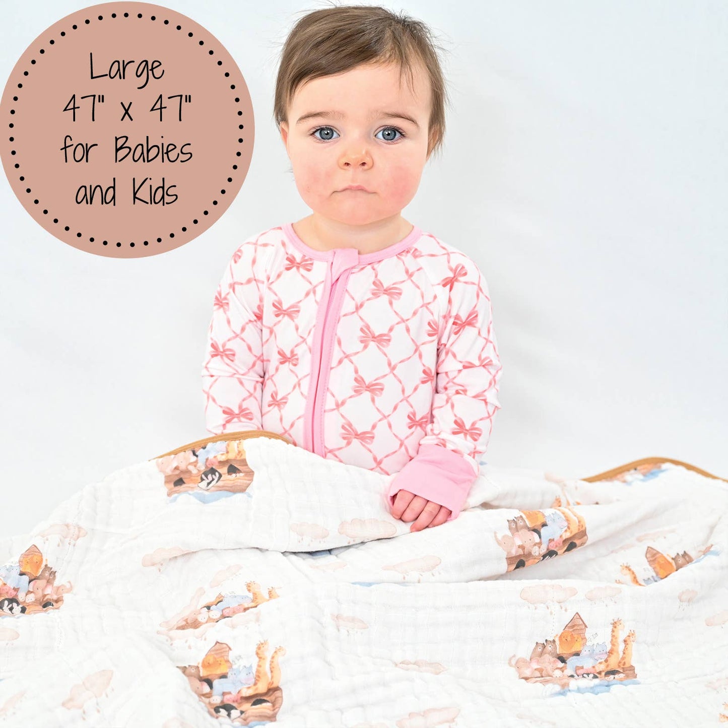 Noah's Ark Muslin Quilt Baby & Kids Blanket