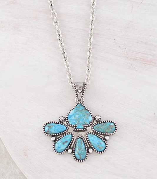 Spade Semi Stone Necklace