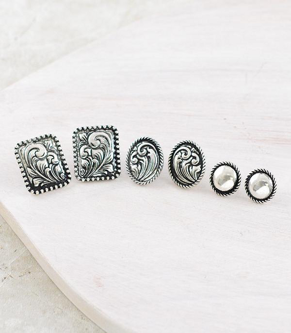 3PC Set Tooling Post Earrings