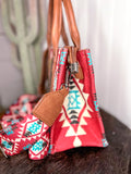 Wrangler Aztec Mini Crossbody- Red