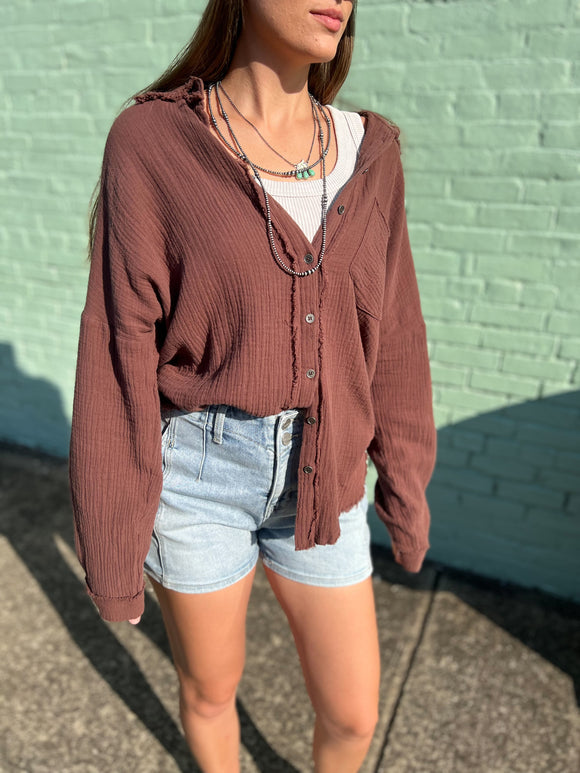Mocha Breeze Button Down