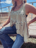 Bandanna Paisley Drape Tank