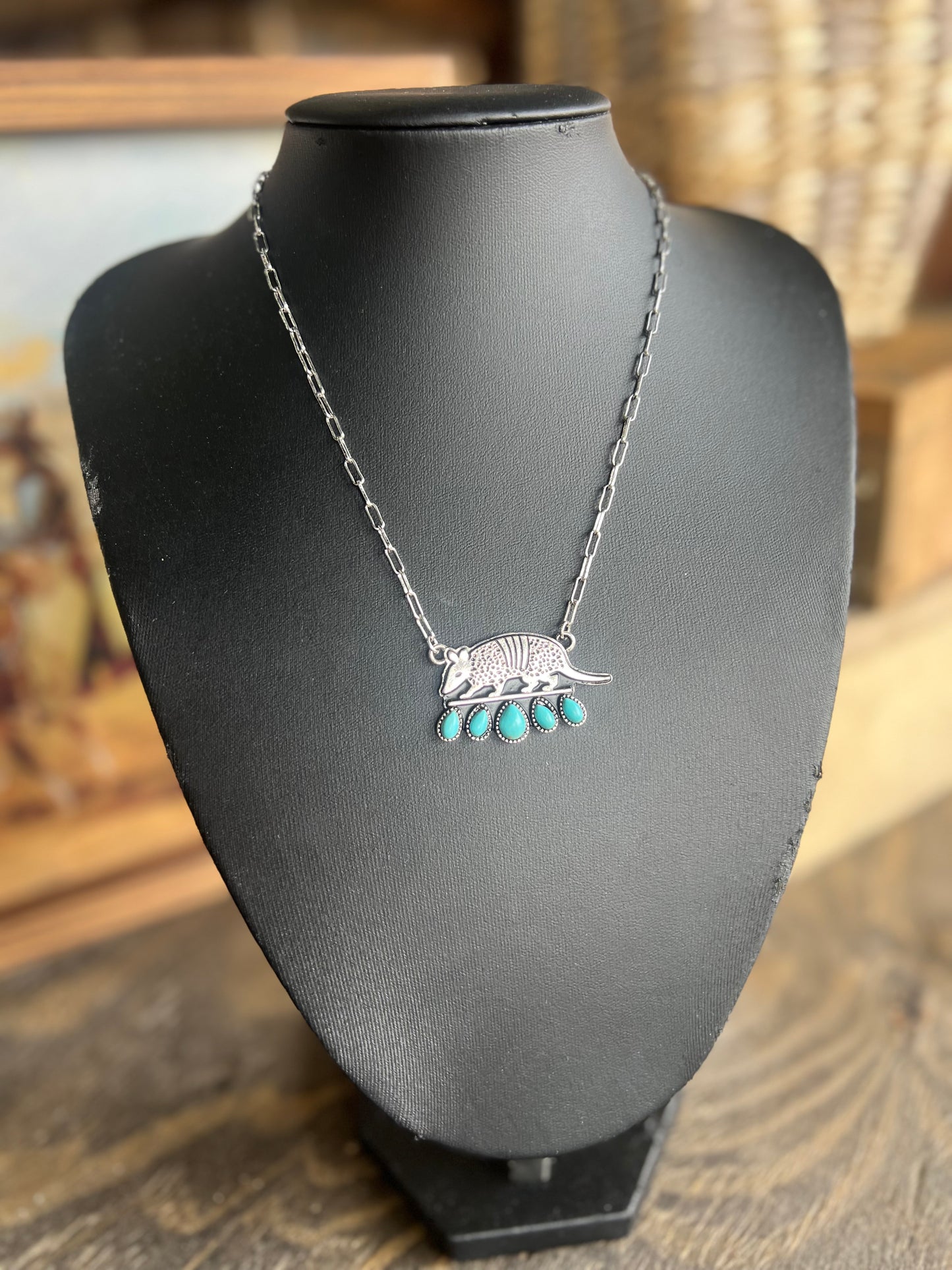 Turquoise Armadillo Necklace