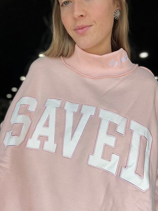 Saved By Grace Mock Neck Sweatshirt