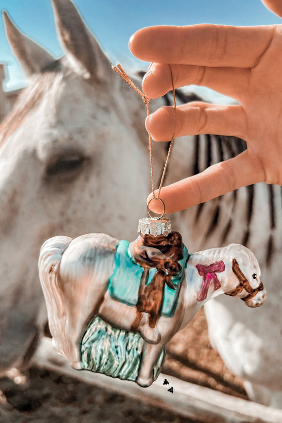 Pretty Fly Pony Glass Blown Ornament