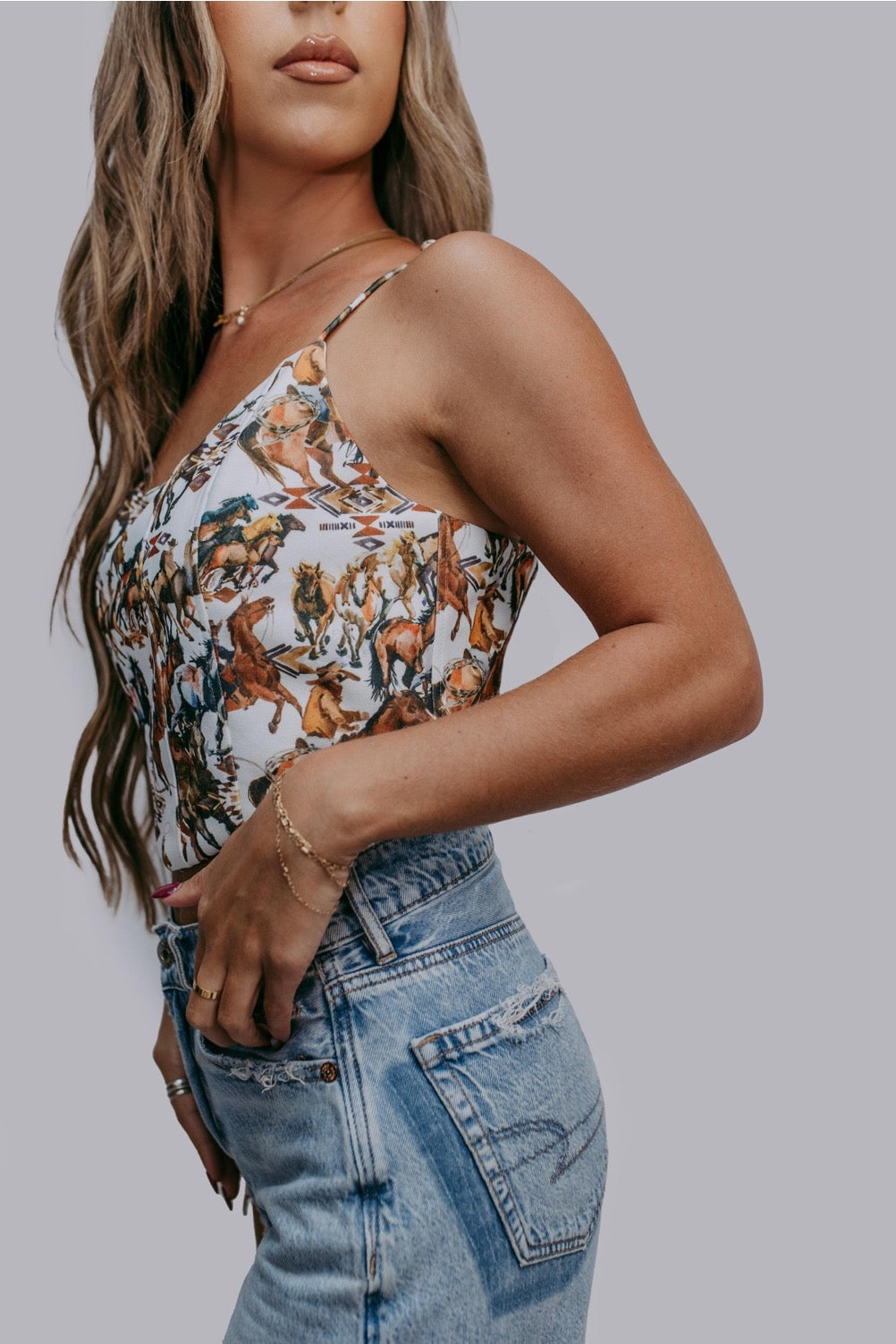 Western Buckaroo Corset Top