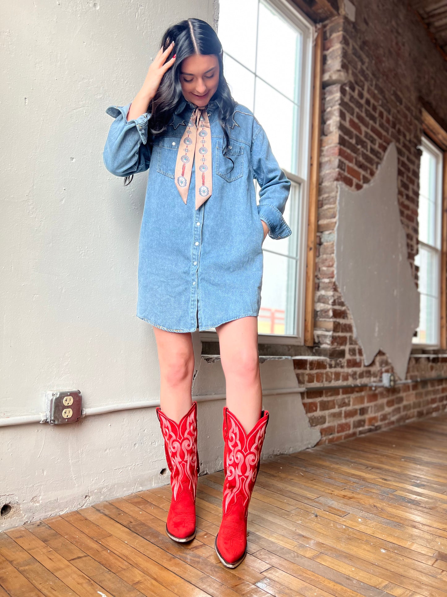 Bootstitch Denim Mini Dress