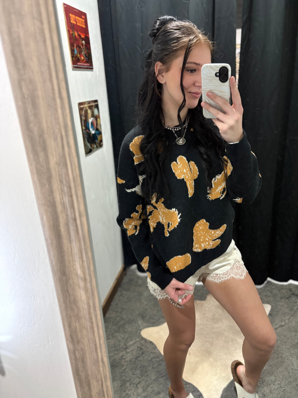 Western Motif Sweater
