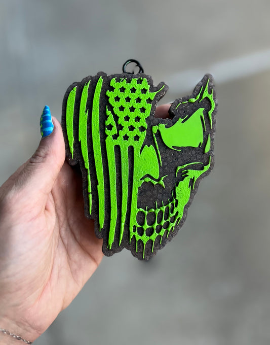 Flag skull Freshie- Black Ice