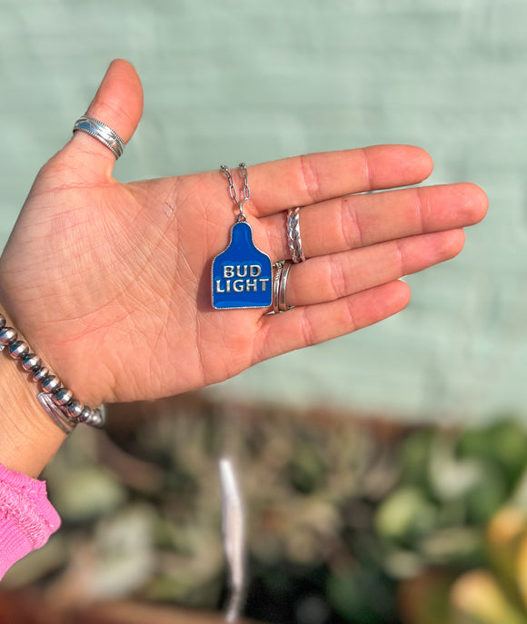 Bud Light Cowtag Necklace