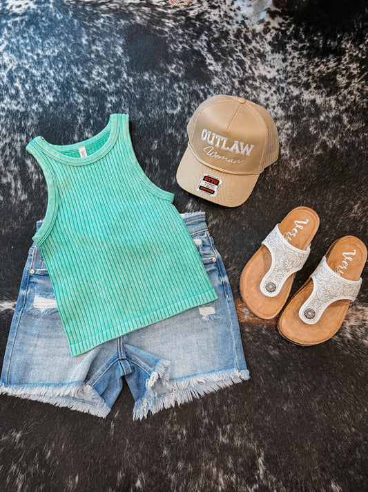 The Bekah Seamless Tank *Kelly Green