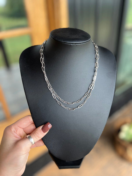 Paper Clip Chain Necklace