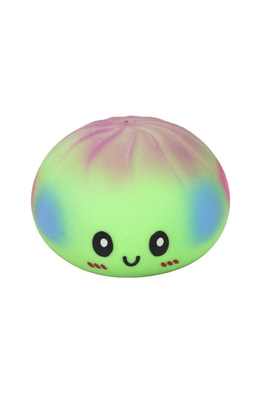 Jumbo Rainbow Ombre Bao Bun Dumpling Fluffy Slime Filled