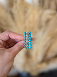 Cluster Rectangle Turquoise Ring *Size 7