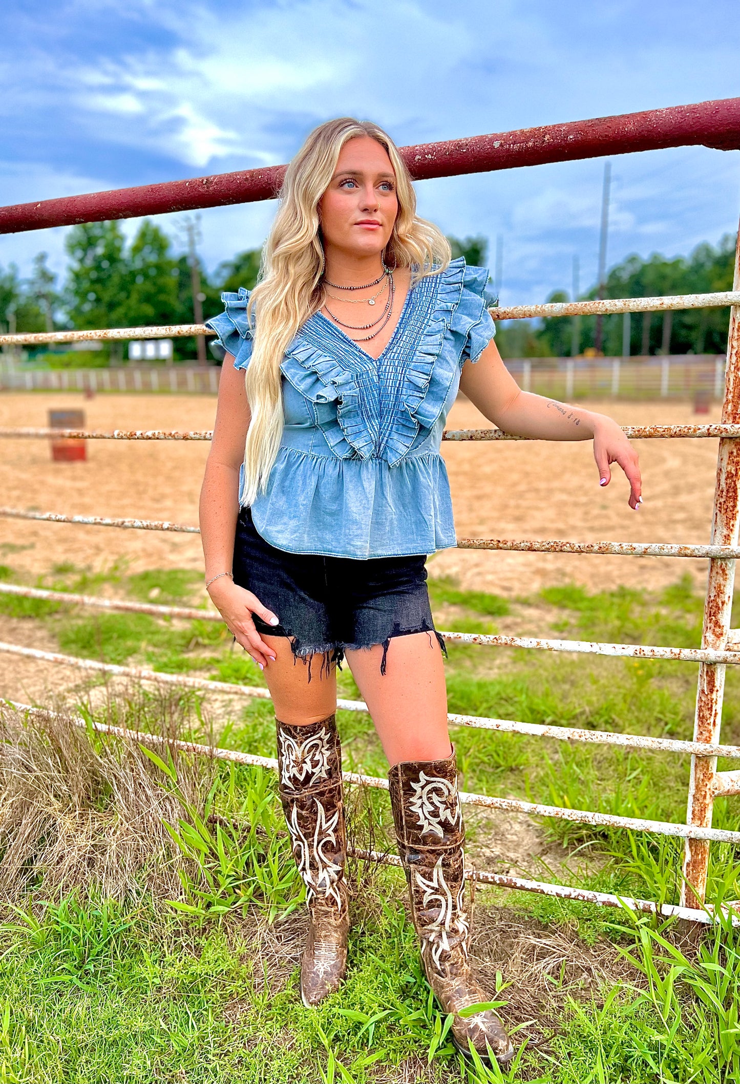 The Darby Denim Top