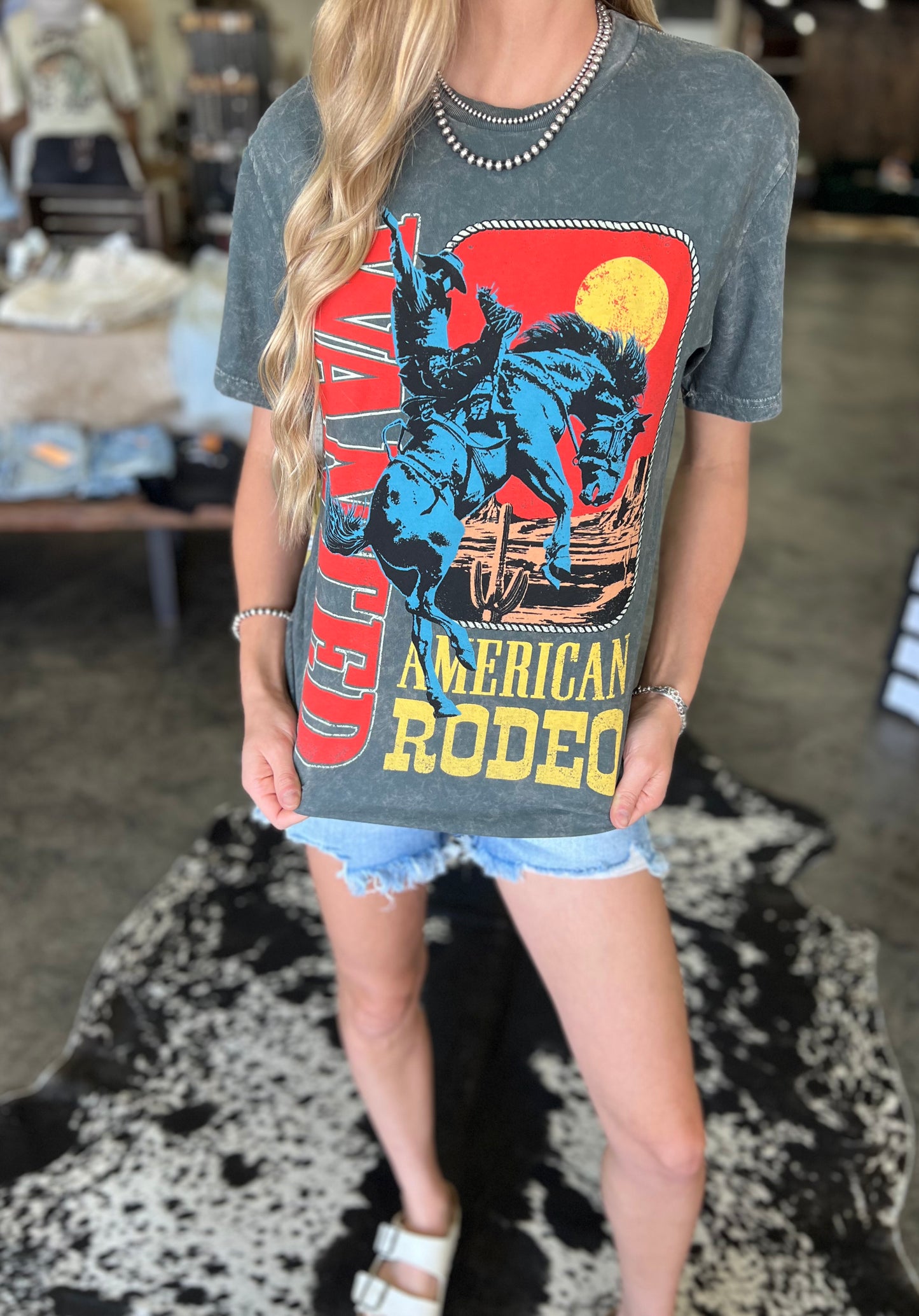 Wanted American Rodeo Mineral Wash Graphic Tee