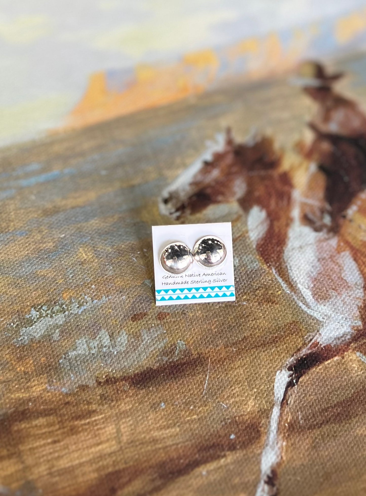 Sterling Silver Button Post Earrings