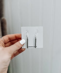 Navajo Strung Sterling Silver Earrings