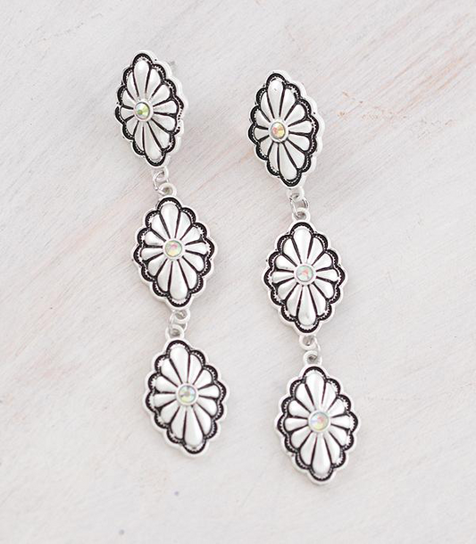 Concho Drop Earrings