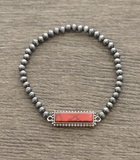 Bar Navajo Pearl Bead Bracelet