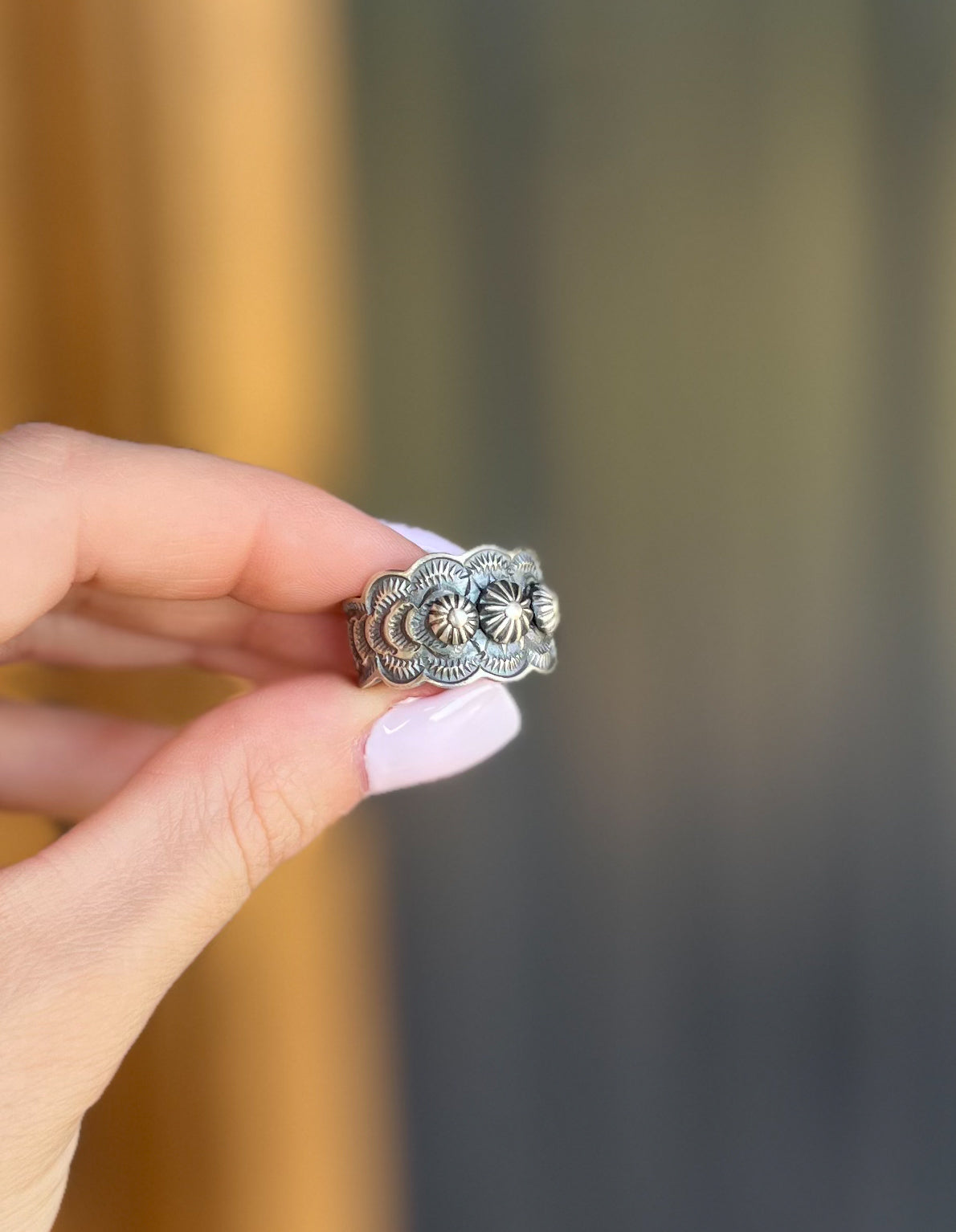 Sterling Silver Concho Ring *6.5