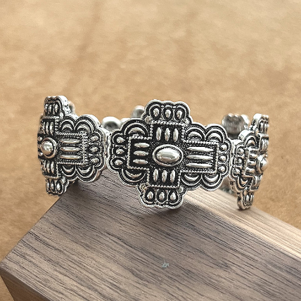 Cross Concho Stretch Bracelet