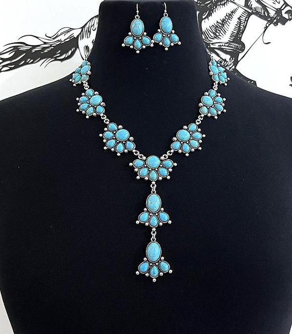 Turquoise Statement Necklace Set