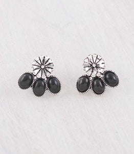 Black Concho Earrings