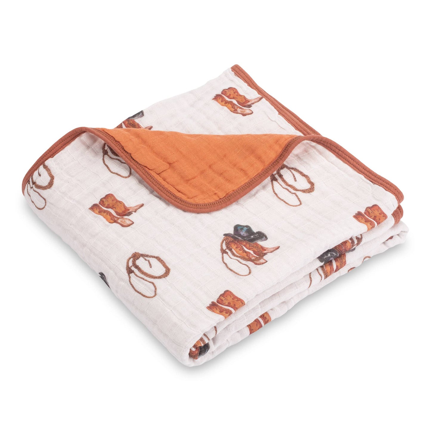 Blanket Better in Boots Muslin Quilt Blanket