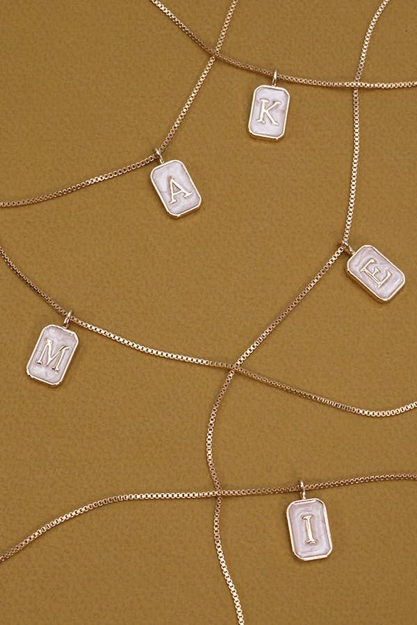 Initial Charm Necklace *Gold/A