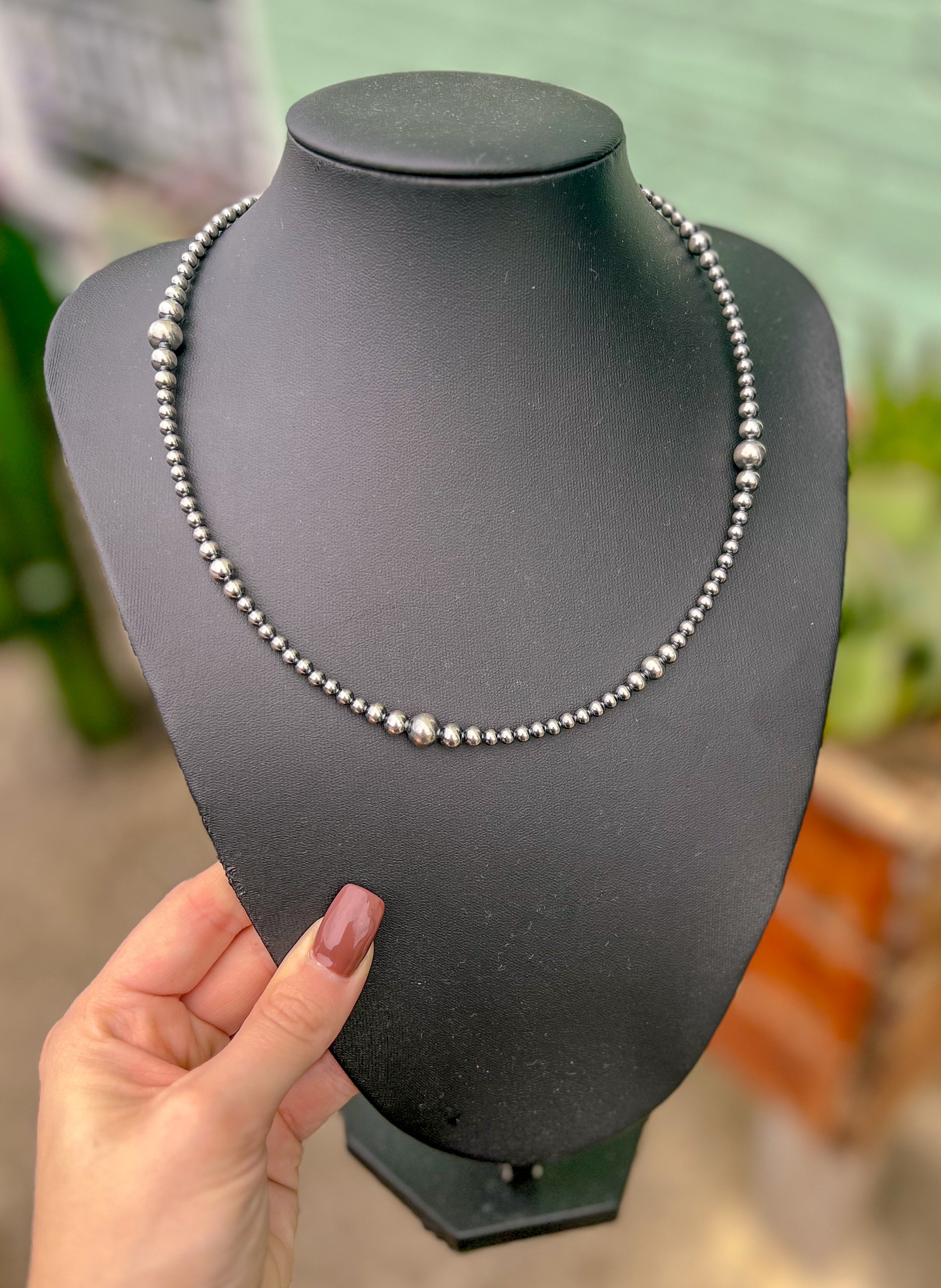 18” Graduated Sterling Silver Pearls – Cowbabes Designs