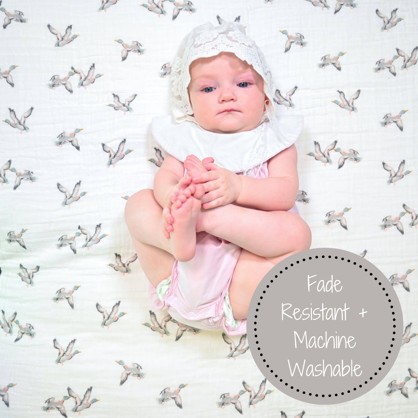 Quackin Up Mallard Duck Baby Muslin Swaddle Blanket