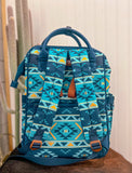 Navy Wrangler Aztec Diaper Bag