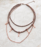 Navajo Pearl Squash Layered Necklace