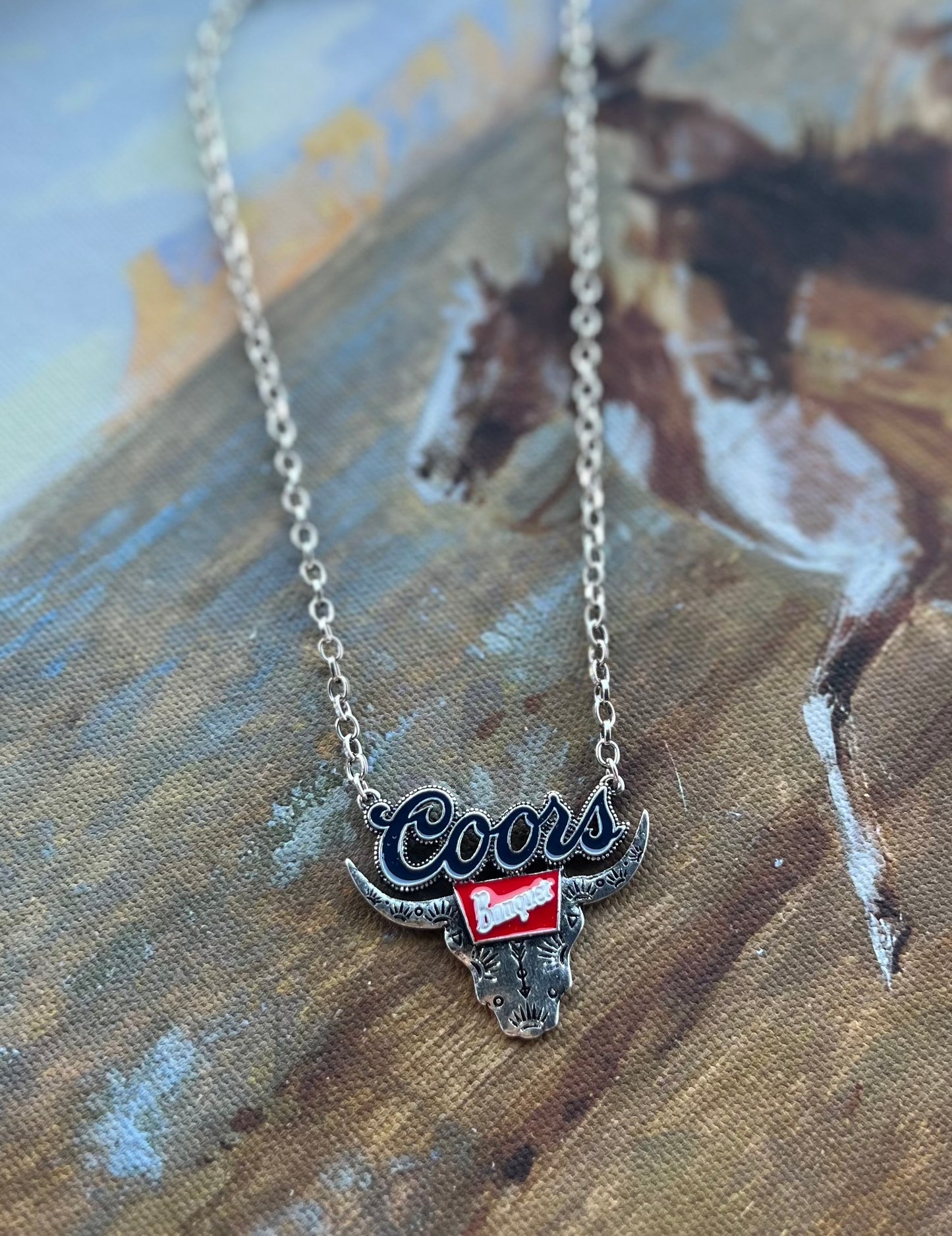 Coors Skull Necklace
